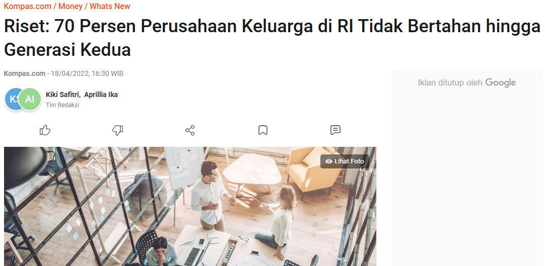 Berita suksesi bisnis keluarga