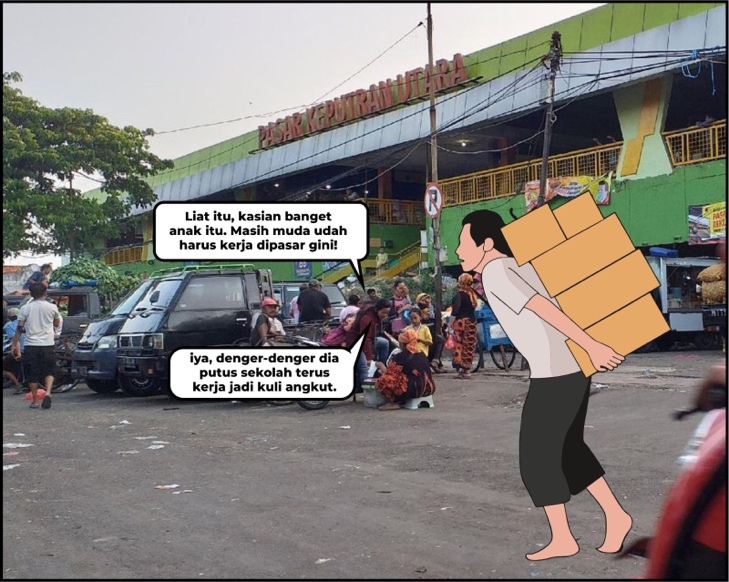 Pekerjaan pertama ayah sebagai kuli